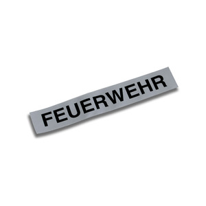 Rückenschild, silber, "FEUERWEHR" f. Einsatzüberjacke, Watex