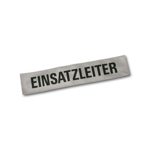 Rückenschild, 380x80 mm, silber EINSATZLEITER, Watex