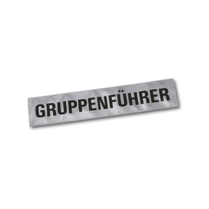 Rückenschild, 380x80 mm, silber GRUPPENFÜHRER, Watex