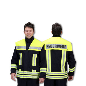 Jacke Oberstdorf 2000 Koller leuchtgelb mit Aufschrift FEUERWEHR, Watex